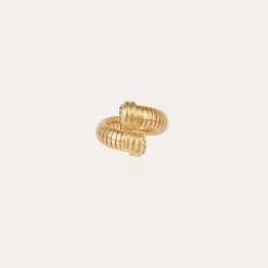 Bague Antigone dorée - Améthyste - Capsule Les Précieux