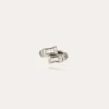 Bague Bambou Liane strass argentée