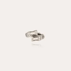 Bague Bambou Liane strass argentée