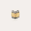 Bague Cancun Penna grand modèle bicolore