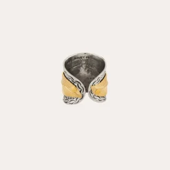 Bague Cancun Penna grand modèle bicolore
