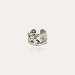 Bague Compression grand modèle argentée