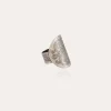 Bague Diva bombée argentée