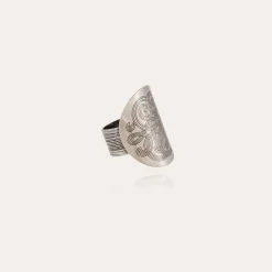 Bague Diva bombée argentée