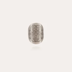 Bague Diva bombée argentée
