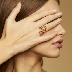 Bague Duality Scaramouche dorée