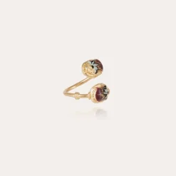 Bague Duality Scaramouche émail dorée