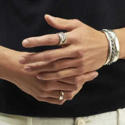 Bague Jonc grand modèle argentée