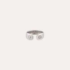Bague Jonc grand modèle argentée