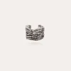 Bague Liane manchette argentée