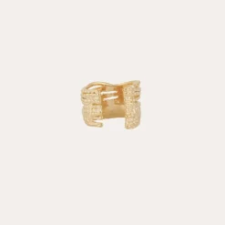 Bague Liane manchette dorée