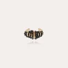 Bague Maranzana jonc dorée - Onyx noir