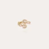 Bague Riviera Fleur Liane dorée - Zircone