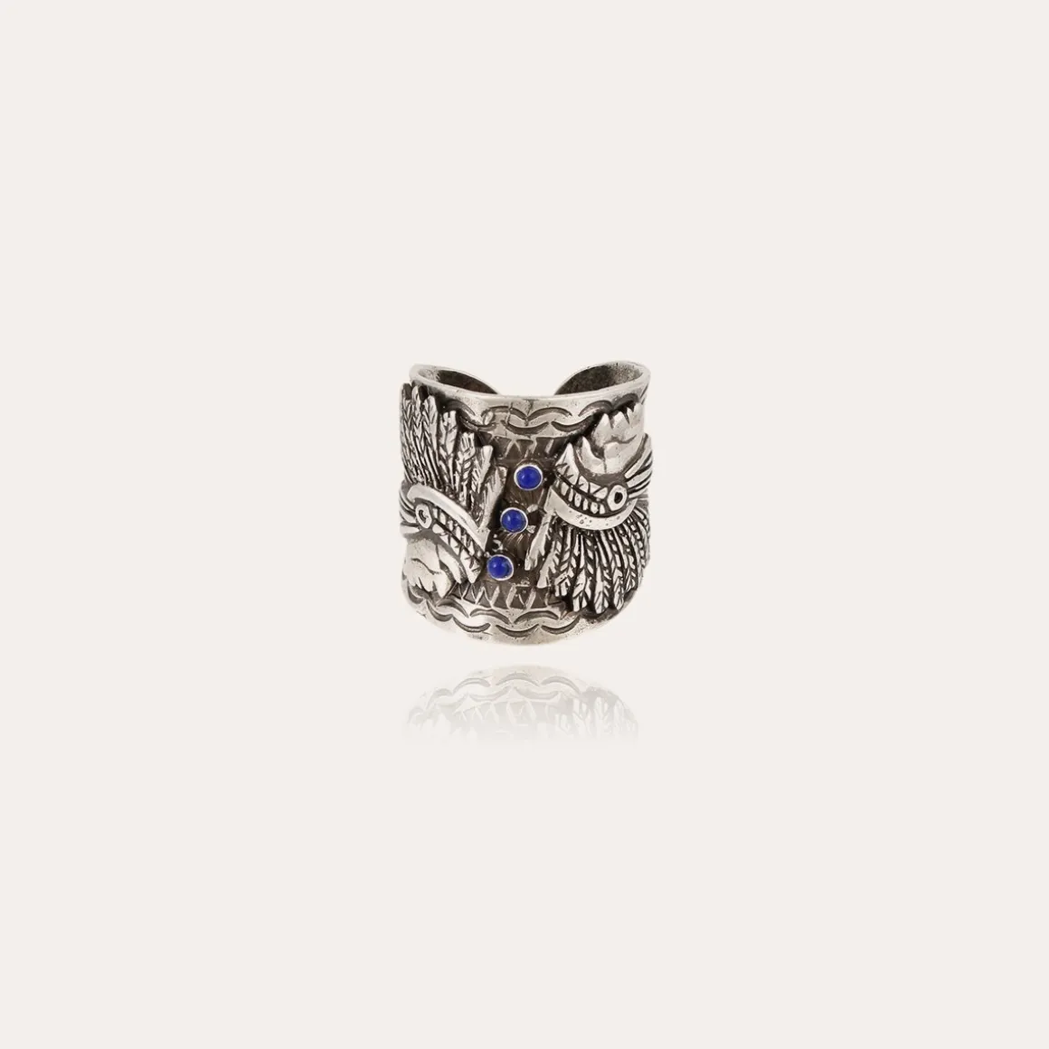 Bague Santa Fé cabochons argentée