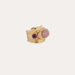 Bague Simone dorée - Améthyste - Capsule les Précieux