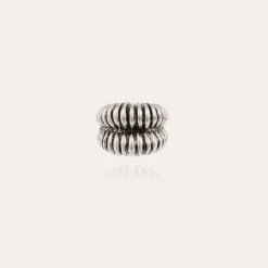 Bague Tiki argentée