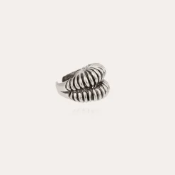 Bague Tiki argentée