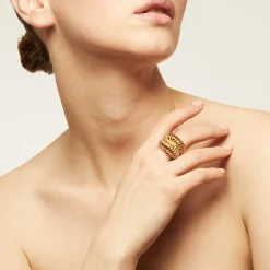 Bague Tiki dorée