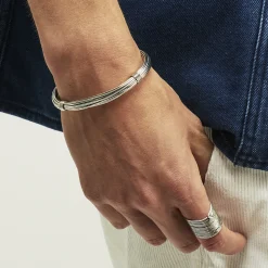 Bague Wave grand modèle argentée
