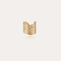 Bague Wave grand modèle dorée