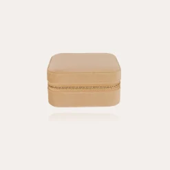 Boîte à bijoux velours petit modèle - Beige