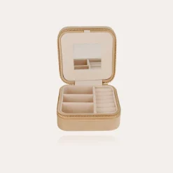 Boîte à bijoux velours petit modèle - Beige