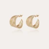 Boucle d'oreilles créoles Wave dorées