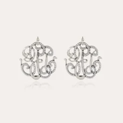 Boucles d'oreilles Arabesque grand modèle argentées