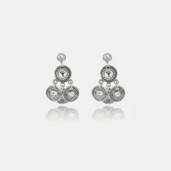 Boucles d'oreilles Arlequin argentées