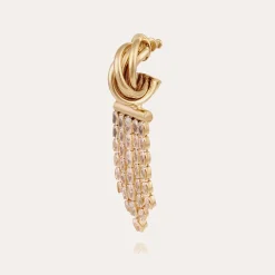 Boucles d'oreilles Atik Riviera mini dorées - Zircone