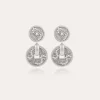 Boucles d'oreilles Aurelia strass argentées