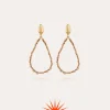 Boucles d'oreilles Beyby petit modèle dorées - Osier - Collection 55 ans