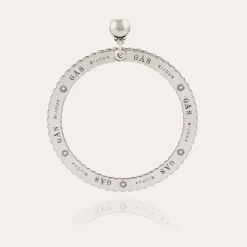 Boucles d'oreilles Bolduc petit modèle argentées