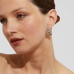 Boucles d'oreilles Bronx créoles argentées