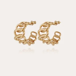 Boucles d'oreilles Bronx créoles dorées