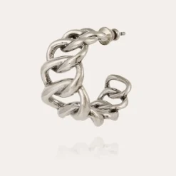 Boucles d'oreilles Bronx créoles argentées