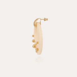 Boucles d'oreilles Cassiope acétate dorées - Ivoire