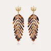 Boucles d'oreilles Cavallo acétate dorées - Écaille