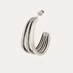 Boucles d'oreilles Cerceau argentées