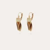 Boucles d'oreilles Cigale émail petit modèle dorées