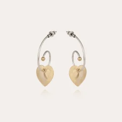 Boucles d'oreilles Céline Love bicolore