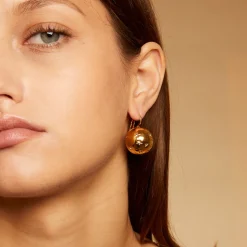 Boucles d'oreilles Comète grand modèle dorées