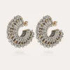 Boucles d'oreilles Crocus raphia dorées