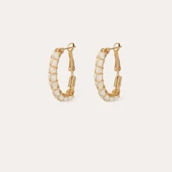 Boucles d'oreilles créoles Lyre dorées