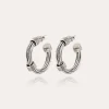 Boucles d'oreilles créoles Ariane petit modèle argentées