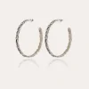 Boucles d'oreilles créoles Liane argentées