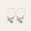 Boucles d'oreilles créoles Love mini argentées