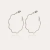 Boucles d'oreilles créoles Florette petit modèle argentées