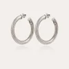 Boucles d'oreilles créoles Maoro petit modèle argentées