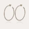 Boucles d'oreilles créoles Maori grand modèle argentées